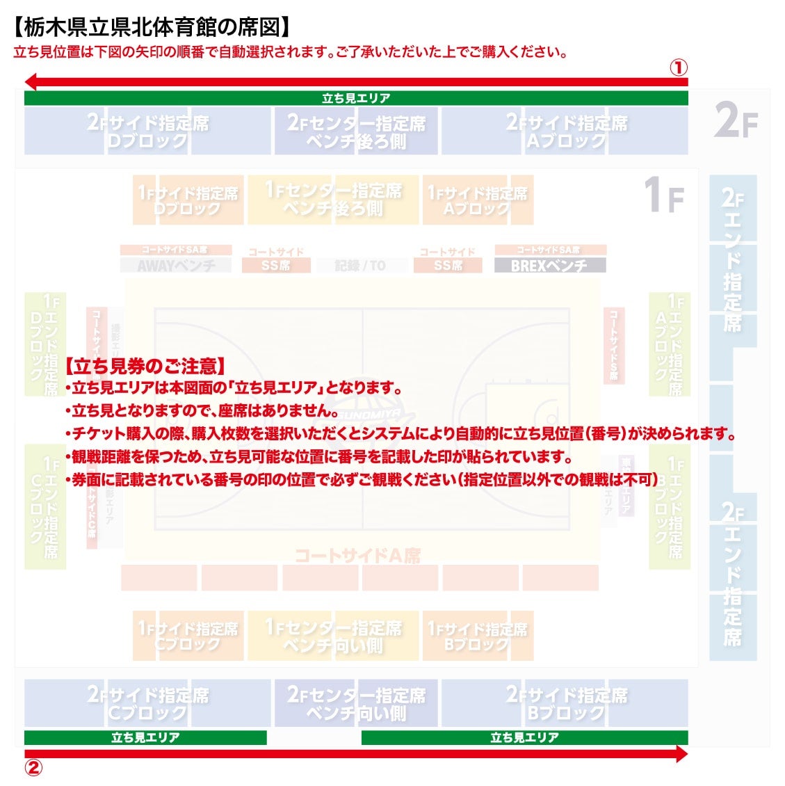 栃木県立県北体育館 立見エリア
