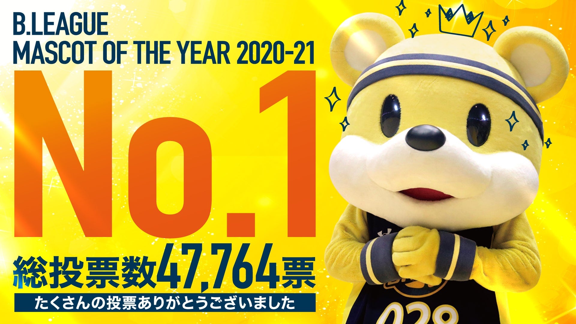 B.LEAGUE MASCOT OF THE YEAR 2020-21 ブレッキー No.1
