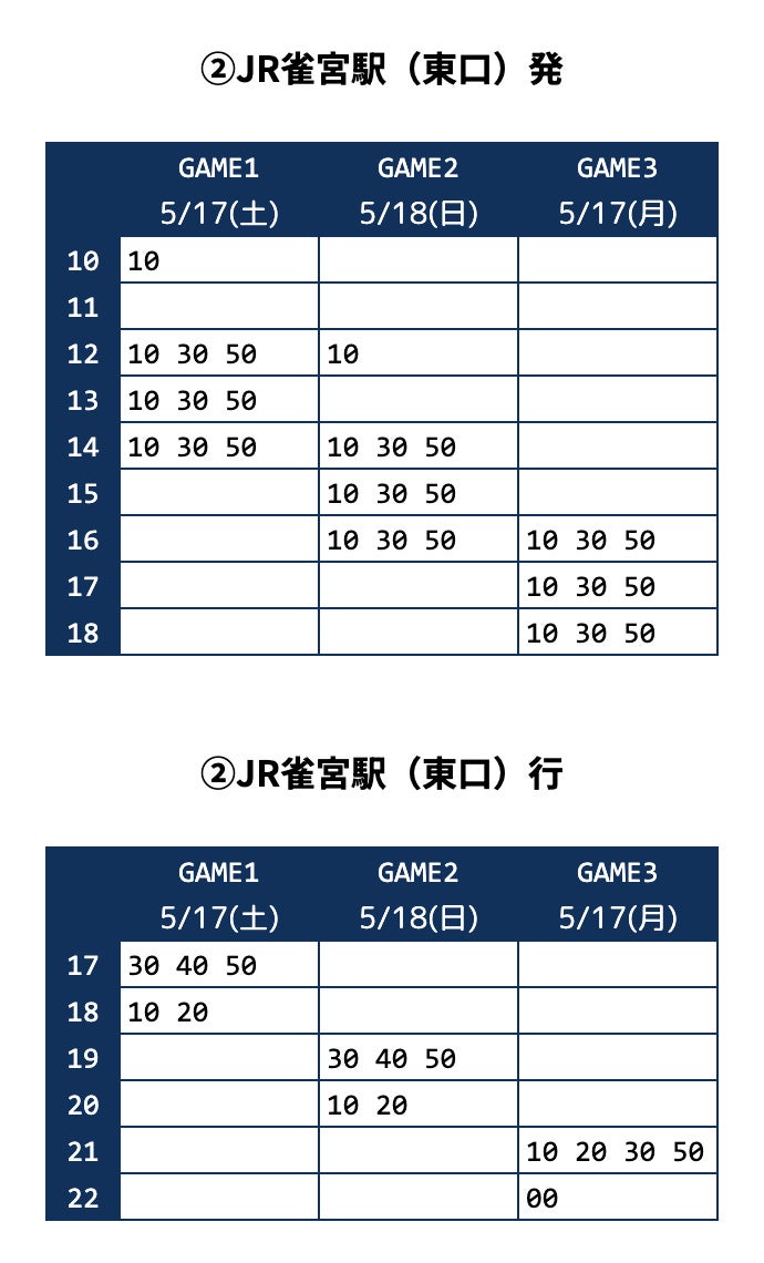 時刻表