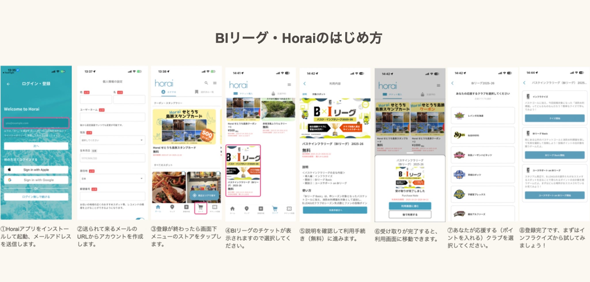 Horaiのはじめ方