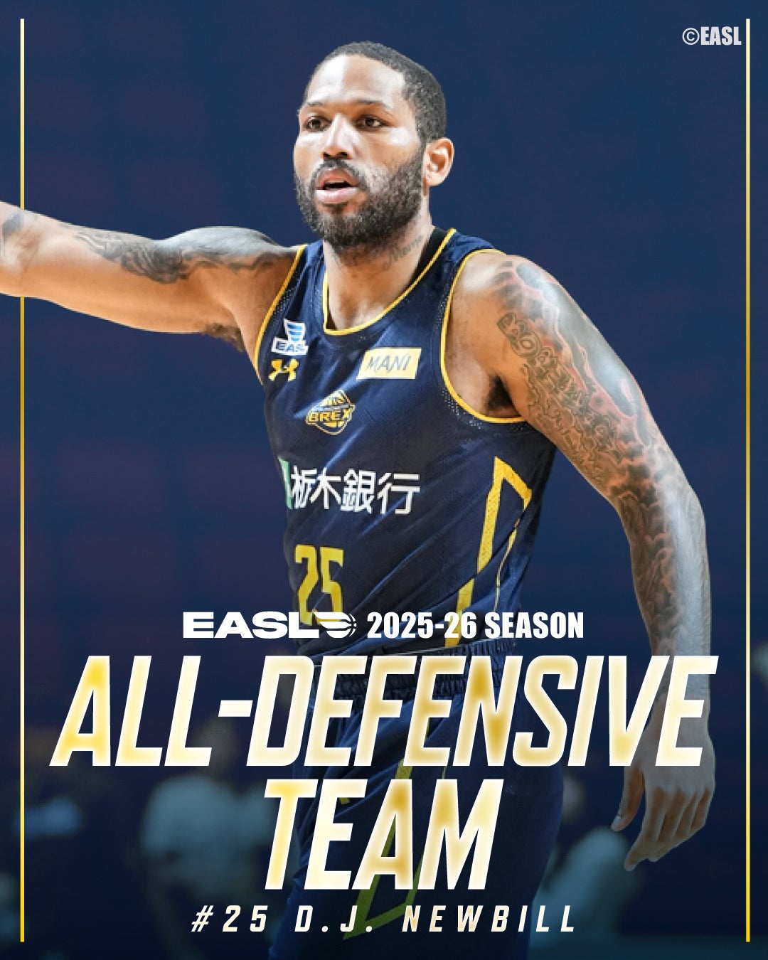 2025-26 EASL Allディフェンシブチーム